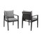 Armen Living Grand Outdoor Patio Dining Chairs with Arms in Aluminum with Gray Cushions, PK2 840254332683 - alternate 1